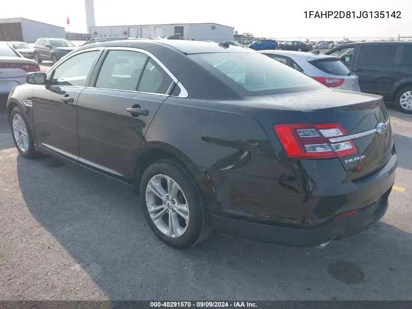 1FAHP2D81JG135142 2018 Ford Taurus Se