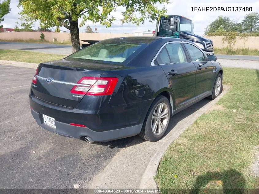 1FAHP2D89JG137480 2018 Ford Taurus Se