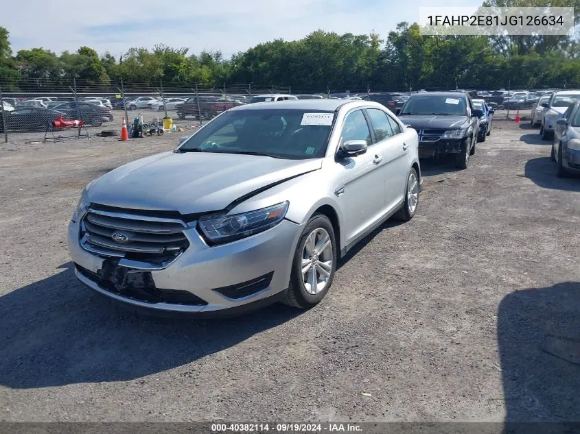 2018 Ford Taurus Sel VIN: 1FAHP2E81JG126634 Lot: 40382114