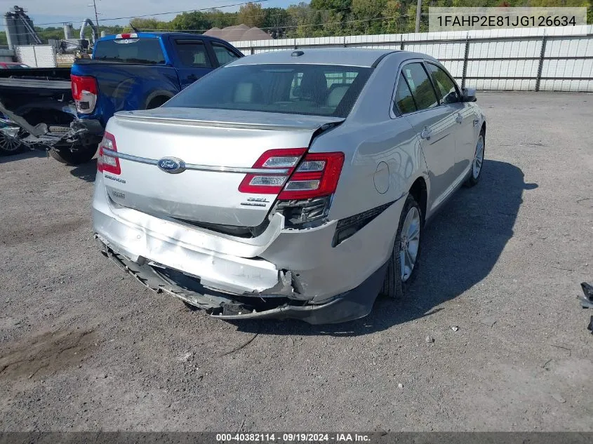 2018 Ford Taurus Sel VIN: 1FAHP2E81JG126634 Lot: 40382114