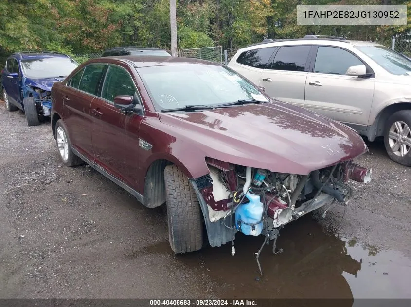 2018 Ford Taurus Sel VIN: 1FAHP2E82JG130952 Lot: 40408683