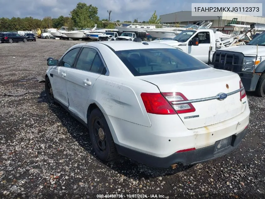 2018 Ford Taurus Police Interceptor VIN: 1FAHP2MKXJG112373 Lot: 40498736