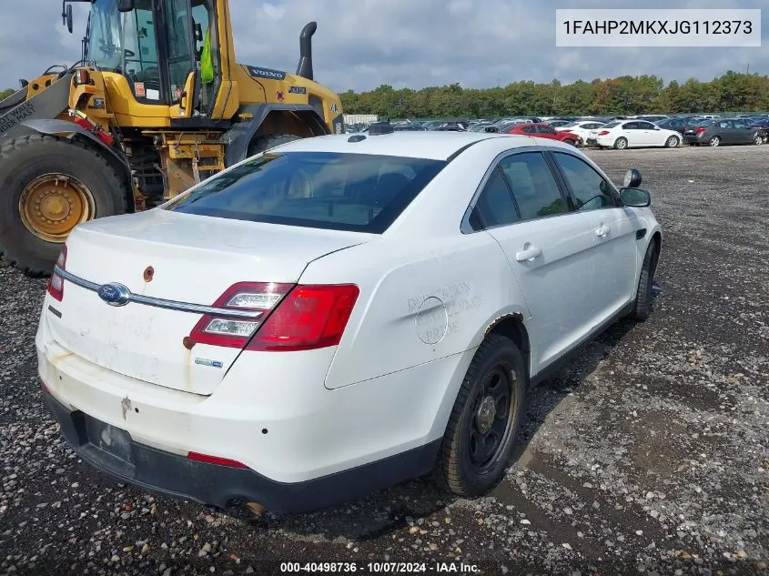 2018 Ford Taurus Police Interceptor VIN: 1FAHP2MKXJG112373 Lot: 40498736