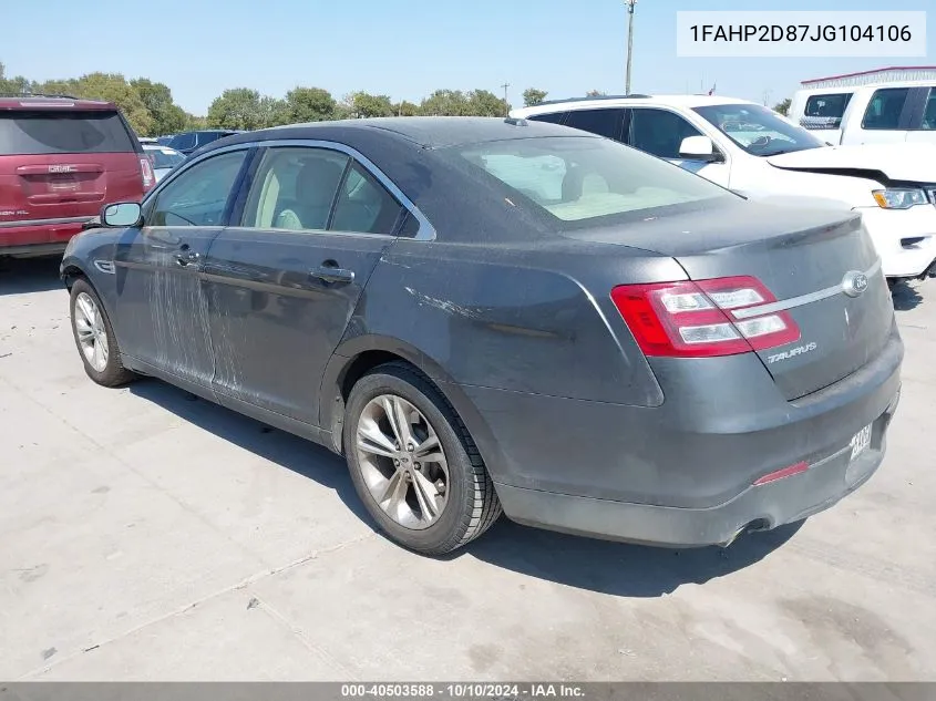 2018 Ford Taurus Se VIN: 1FAHP2D87JG104106 Lot: 40503588