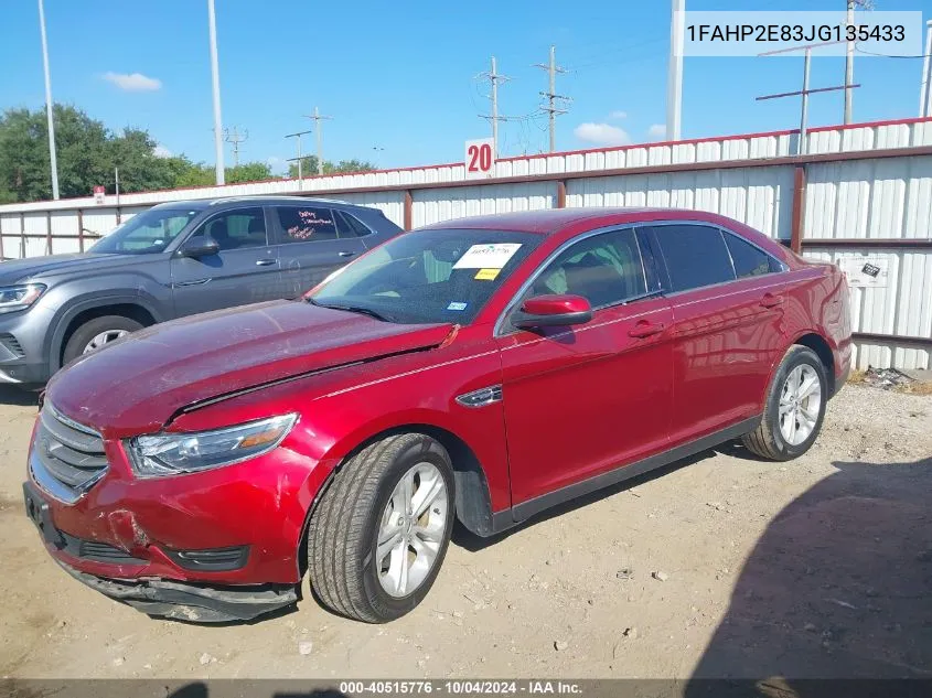 2018 Ford Taurus Sel VIN: 1FAHP2E83JG135433 Lot: 40515776