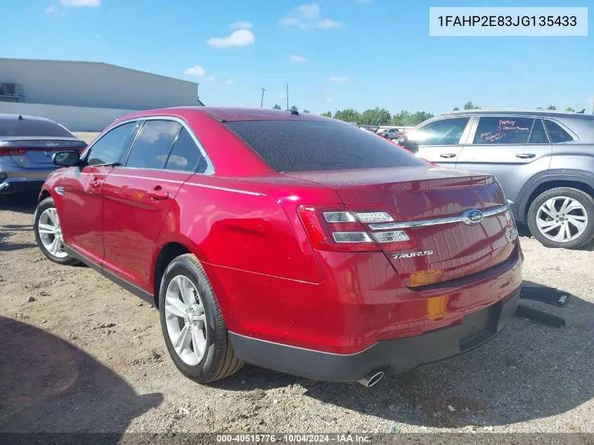 2018 Ford Taurus Sel VIN: 1FAHP2E83JG135433 Lot: 40515776