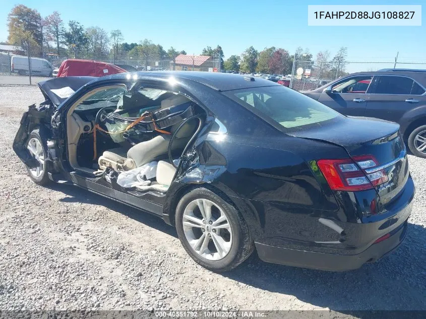 2018 Ford Taurus Se VIN: 1FAHP2D88JG108827 Lot: 40551792