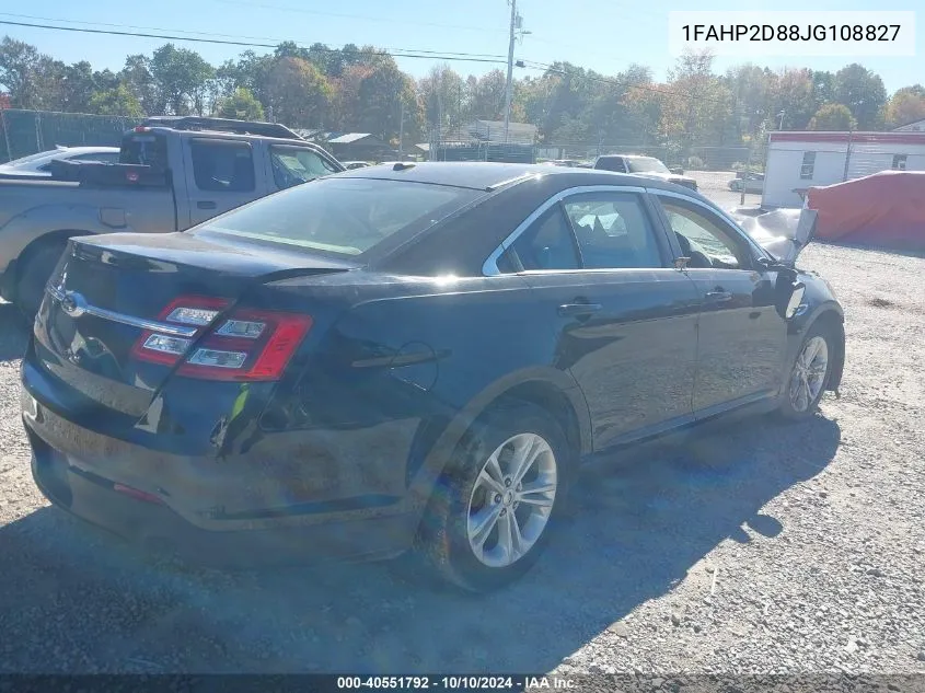 2018 Ford Taurus Se VIN: 1FAHP2D88JG108827 Lot: 40551792