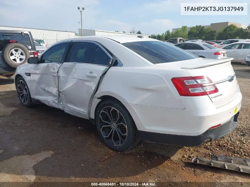 1FAHP2KT3JG137949 2018 Ford Taurus Sho