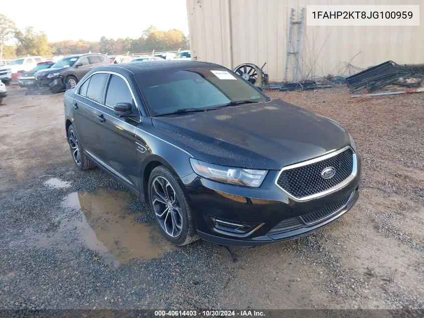 2018 Ford Taurus Sho VIN: 1FAHP2KT8JG100959 Lot: 40614403