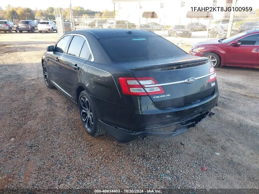 2018 Ford Taurus Sho VIN: 1FAHP2KT8JG100959 Lot: 40614403