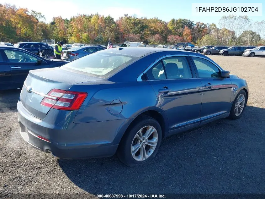 2018 Ford Taurus Se VIN: 1FAHP2D86JG102704 Lot: 40637998