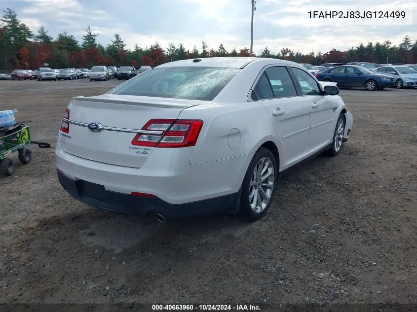 2018 Ford Taurus Limited VIN: 1FAHP2J83JG124499 Lot: 40663960