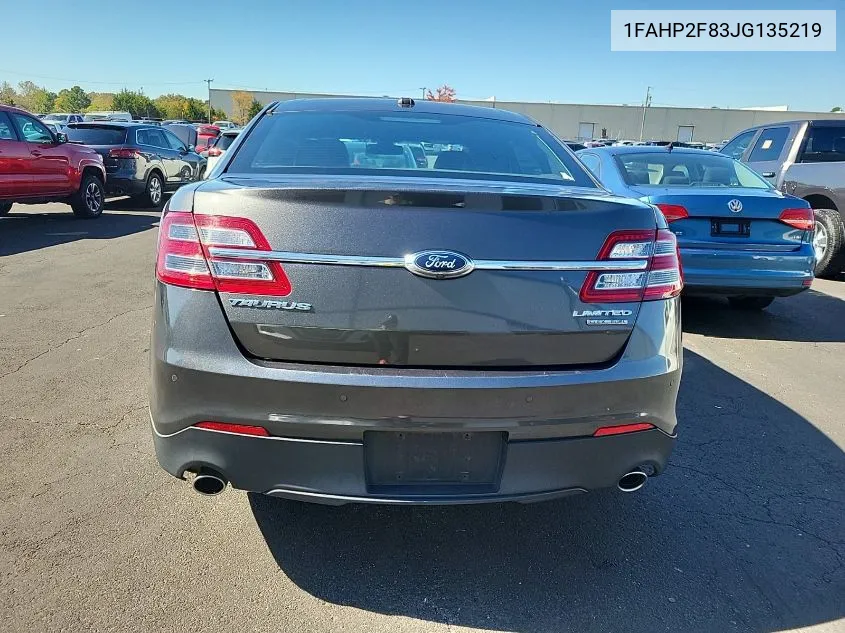 2018 Ford Taurus Limited VIN: 1FAHP2F83JG135219 Lot: 40680835