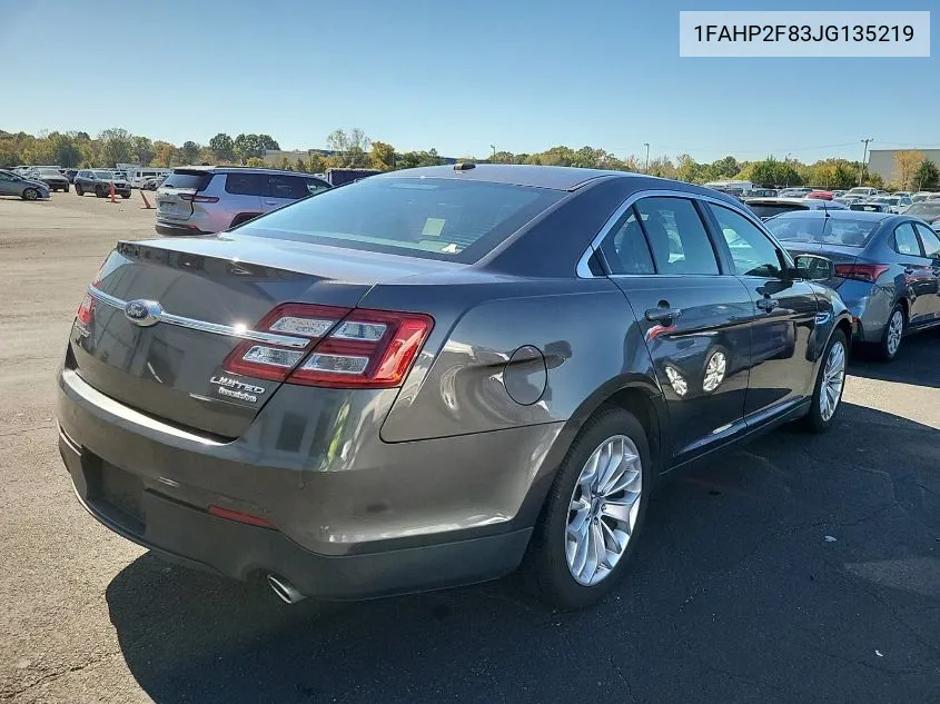 2018 Ford Taurus Limited VIN: 1FAHP2F83JG135219 Lot: 40680835