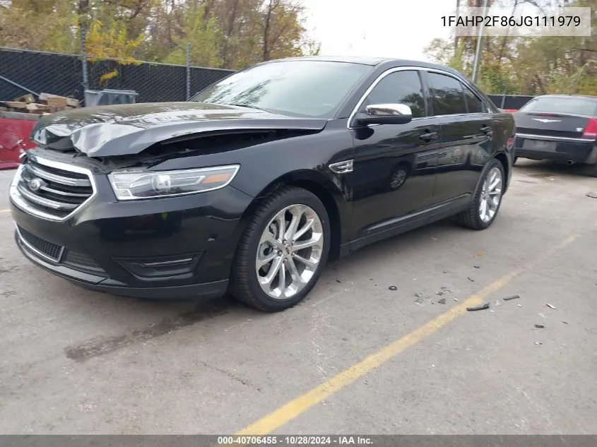 2018 Ford Taurus Limited VIN: 1FAHP2F86JG111979 Lot: 40706455