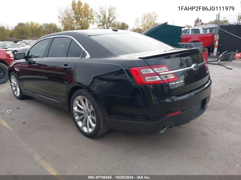 2018 Ford Taurus Limited VIN: 1FAHP2F86JG111979 Lot: 40706455