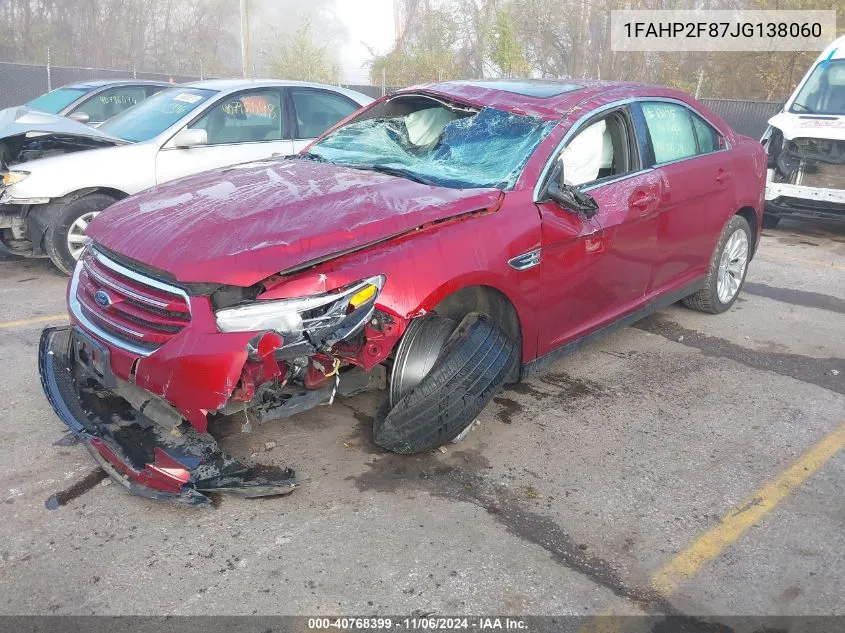 2018 Ford Taurus Limited VIN: 1FAHP2F87JG138060 Lot: 40768399