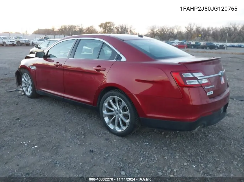 2018 Ford Taurus Limited VIN: 1FAHP2J80JG120765 Lot: 40832270