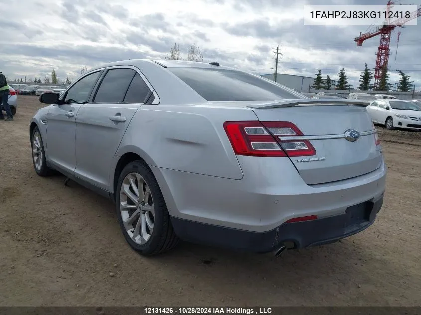 2019 Ford Taurus Limited VIN: 1FAHP2J83KG112418 Lot: 12131426