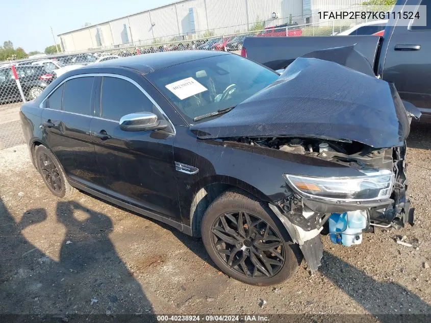 2019 Ford Taurus Limited VIN: 1FAHP2F87KG111524 Lot: 40238924