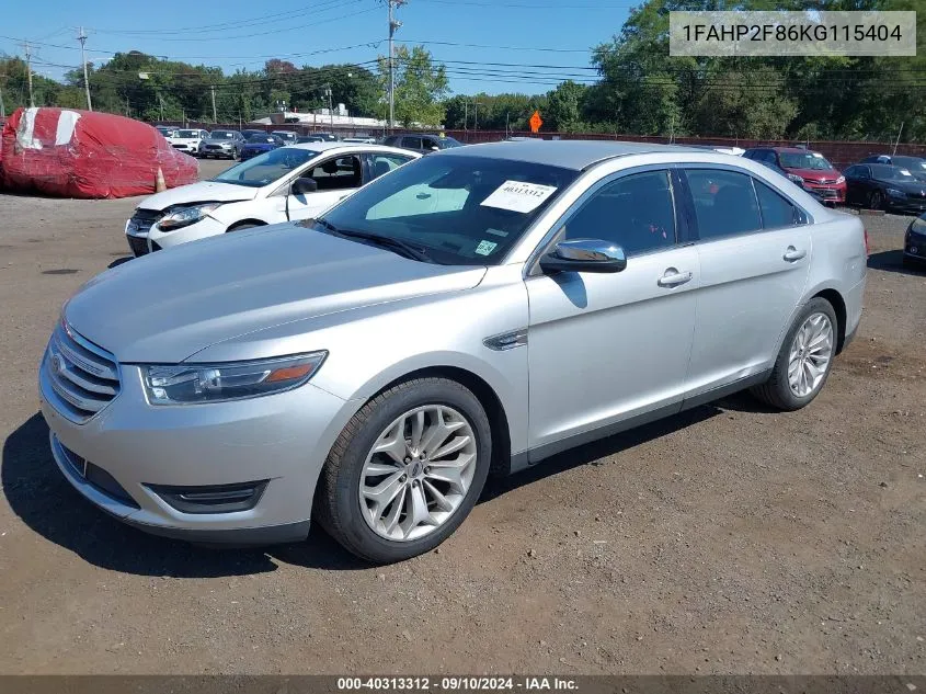 1FAHP2F86KG115404 2019 Ford Taurus Limited