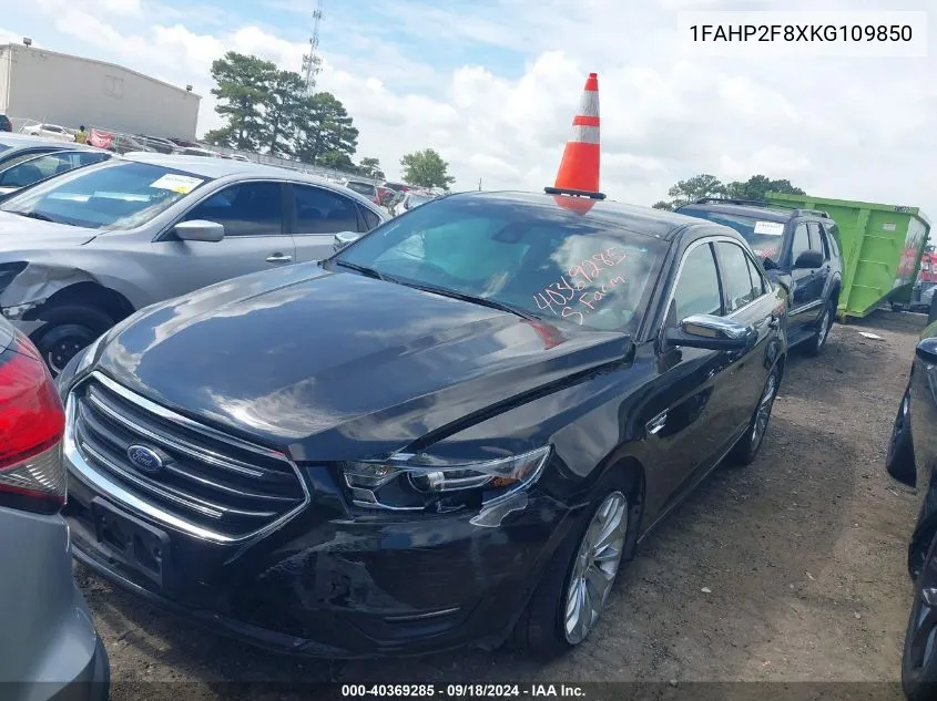 2019 Ford Taurus Limited VIN: 1FAHP2F8XKG109850 Lot: 40369285