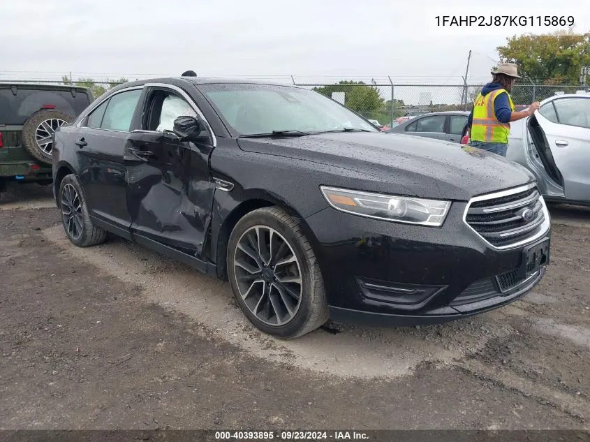 2019 Ford Taurus Limited VIN: 1FAHP2J87KG115869 Lot: 40393895