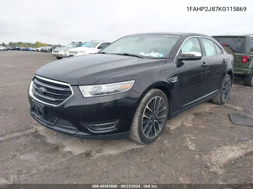 1FAHP2J87KG115869 2019 Ford Taurus Limited