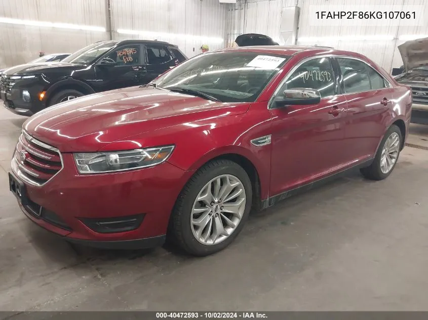 1FAHP2F86KG107061 2019 Ford Taurus Limited