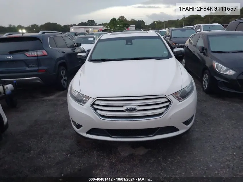 1FAHP2F84KG111657 2019 Ford Taurus Limited