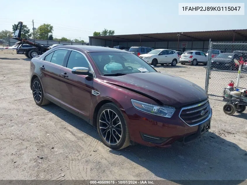 2019 Ford Taurus Limited VIN: 1FAHP2J89KG115047 Lot: 40509075