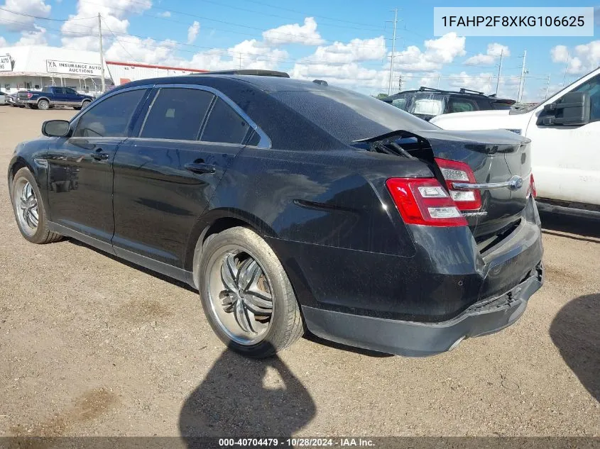 2019 Ford Taurus Limited VIN: 1FAHP2F8XKG106625 Lot: 40704479