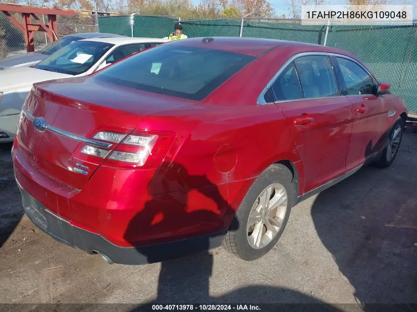 2019 Ford Taurus Sel VIN: 1FAHP2H86KG109048 Lot: 40713978