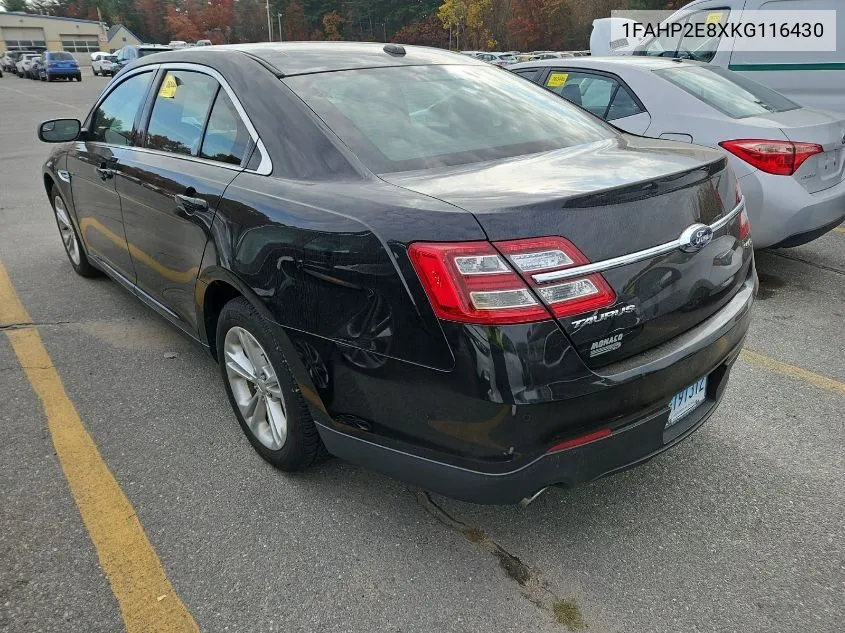 2019 Ford Taurus Sel VIN: 1FAHP2E8XKG116430 Lot: 40874607