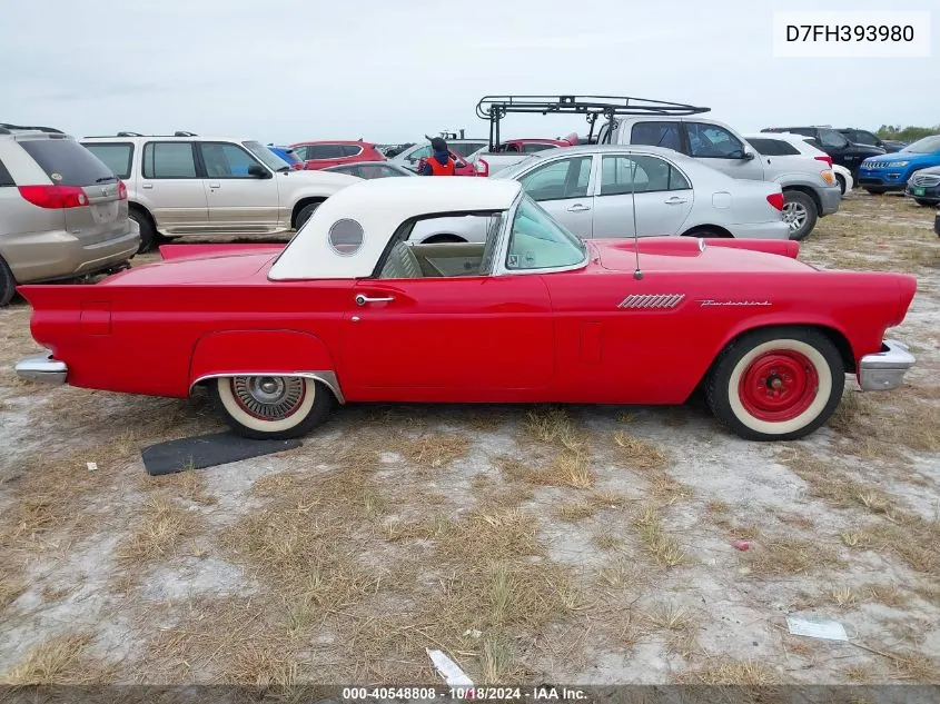 1957 Ford Thunderbird VIN: D7FH393980 Lot: 40548808