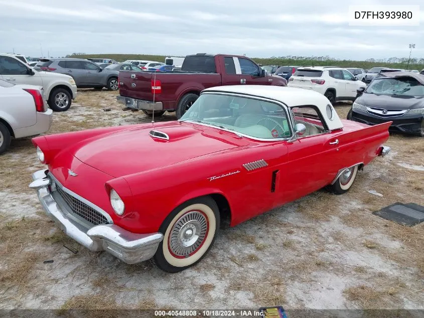 1957 Ford Thunderbird VIN: D7FH393980 Lot: 40548808