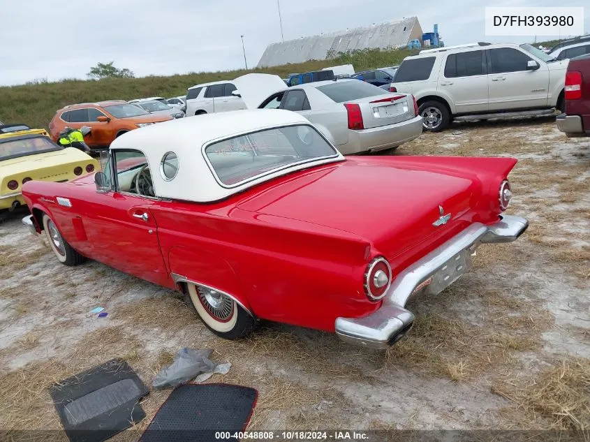 1957 Ford Thunderbird VIN: D7FH393980 Lot: 40548808