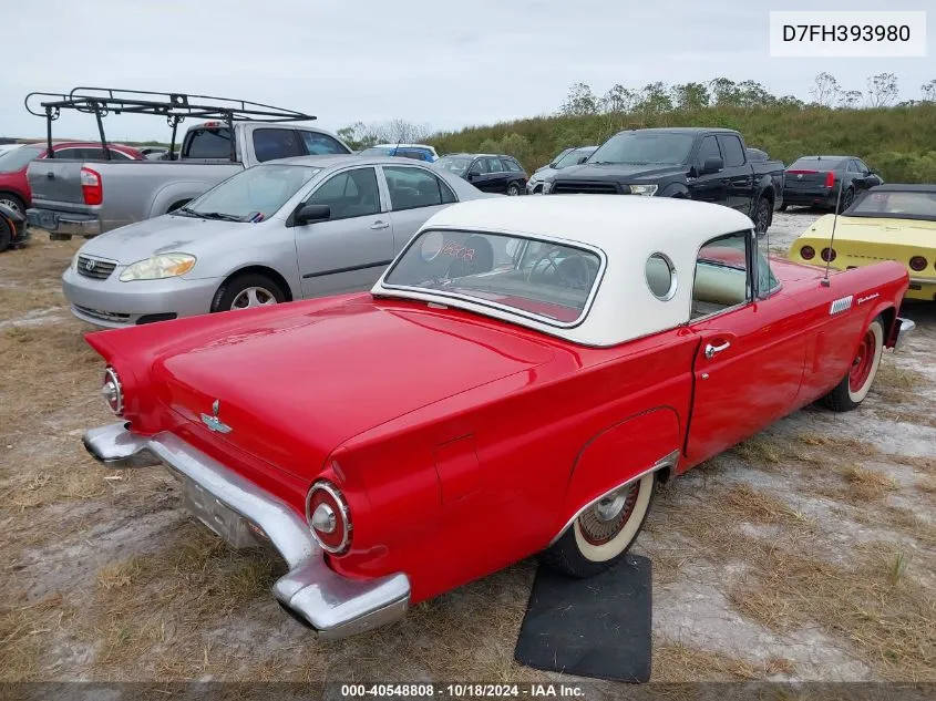 1957 Ford Thunderbird VIN: D7FH393980 Lot: 40548808