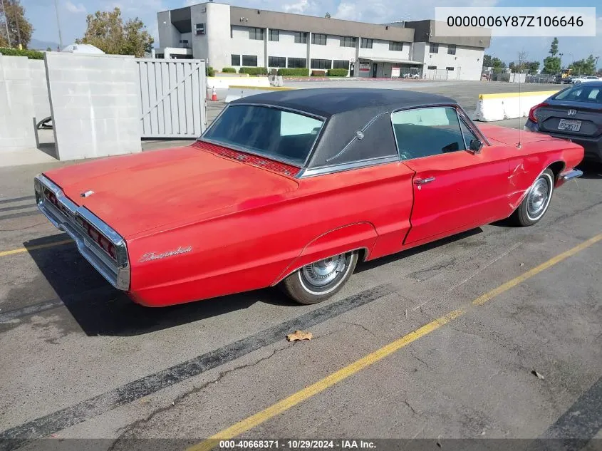 1966 Ford Thunderbir VIN: 0000006Y87Z106646 Lot: 40668371