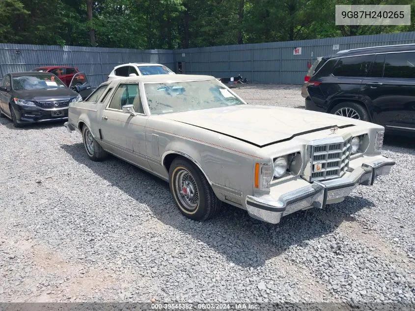 1979 Ford Thunderbird VIN: 9G87H240265 Lot: 39545382