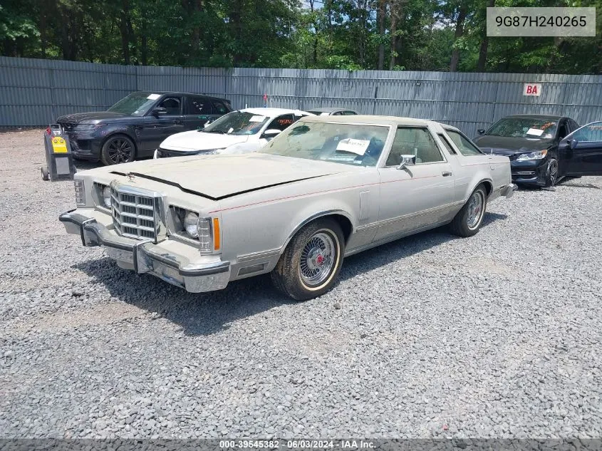 1979 Ford Thunderbird VIN: 9G87H240265 Lot: 39545382