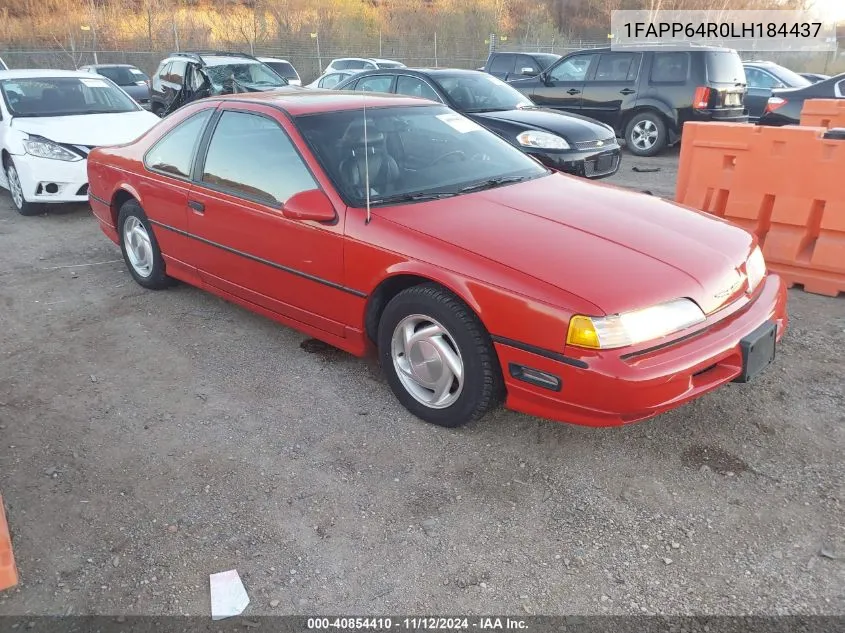 1990 Ford Thunderbird Super Coupe VIN: 1FAPP64R0LH184437 Lot: 40854410