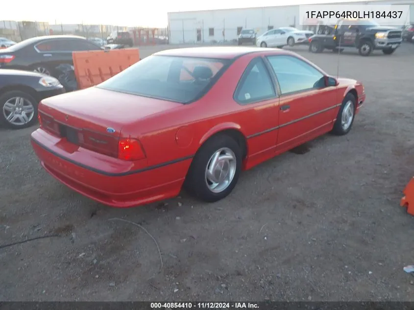 1990 Ford Thunderbird Super Coupe VIN: 1FAPP64R0LH184437 Lot: 40854410