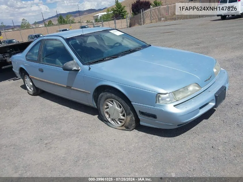 1992 Ford Thunderbird Lx VIN: 1FAPP624XNH147826 Lot: 39961025