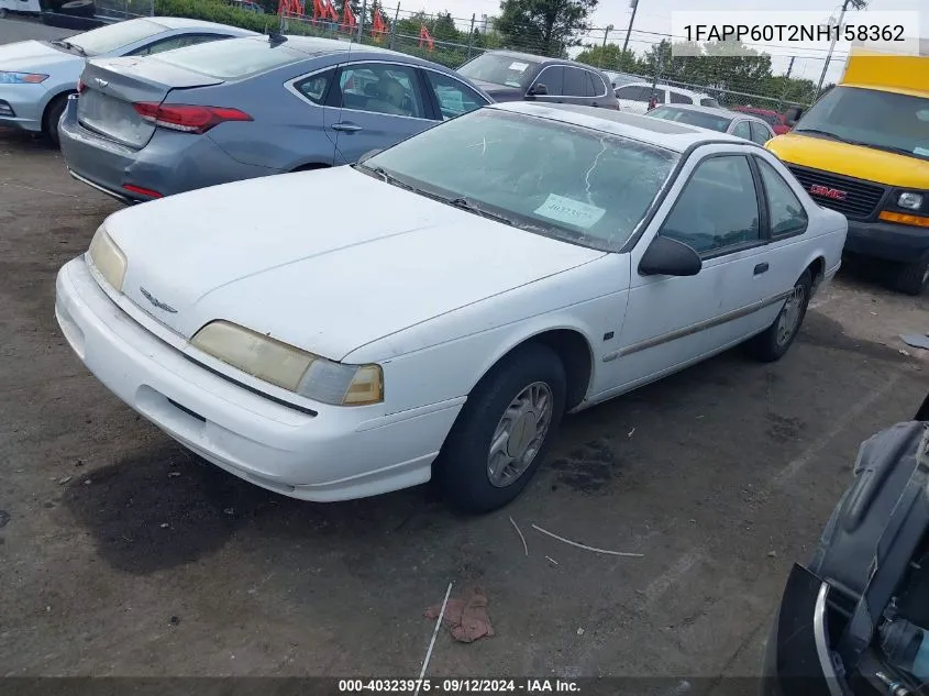 1FAPP60T2NH158362 1992 Ford Thunderbird