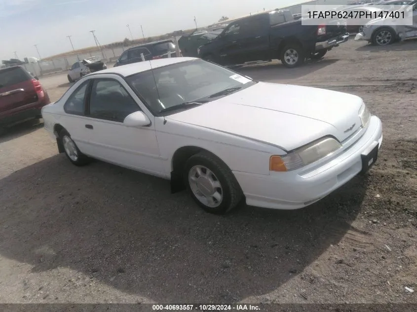 1993 Ford Thunderbird Lx VIN: 1FAPP6247PH147401 Lot: 40693557