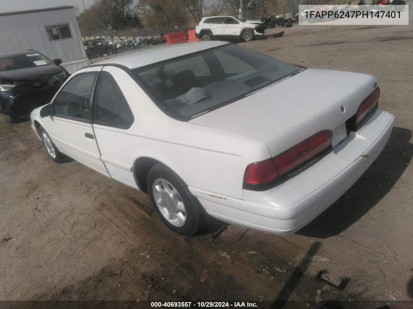 1993 Ford Thunderbird Lx VIN: 1FAPP6247PH147401 Lot: 40693557