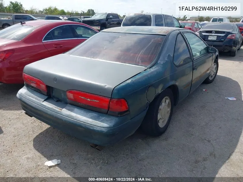 1994 Ford Thunderbird Lx VIN: 1FALP62W4RH160299 Lot: 40659424