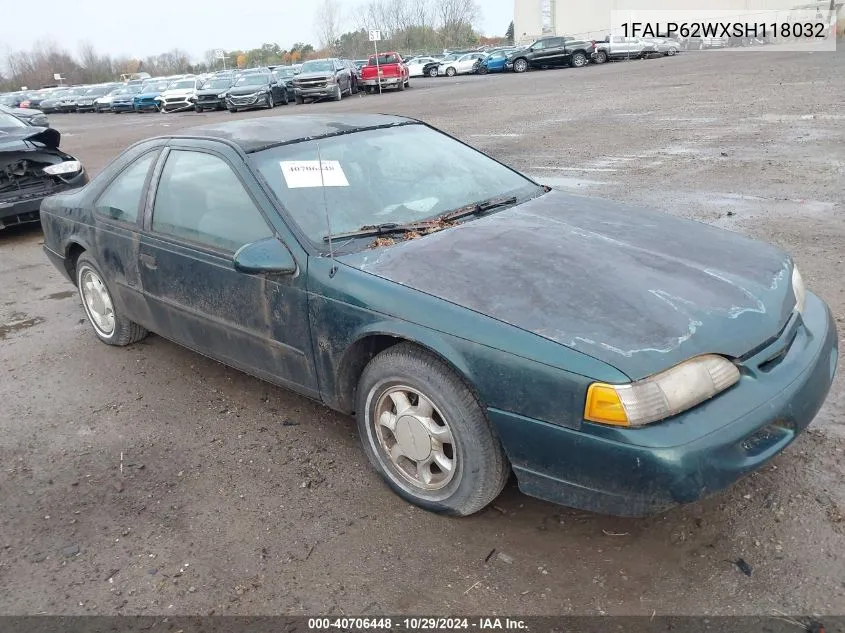 1995 Ford Thunderbird Lx VIN: 1FALP62WXSH118032 Lot: 40706448